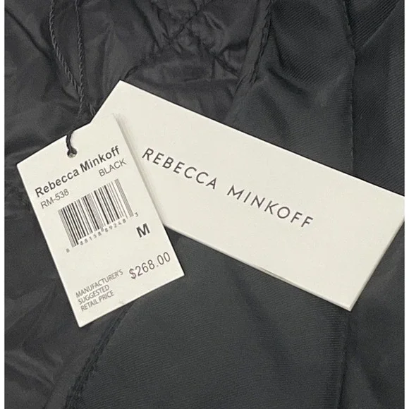 NWT Rebecca Minkoff Diamond Quilted Jacket Wrap Collar Women's M MSRP $268